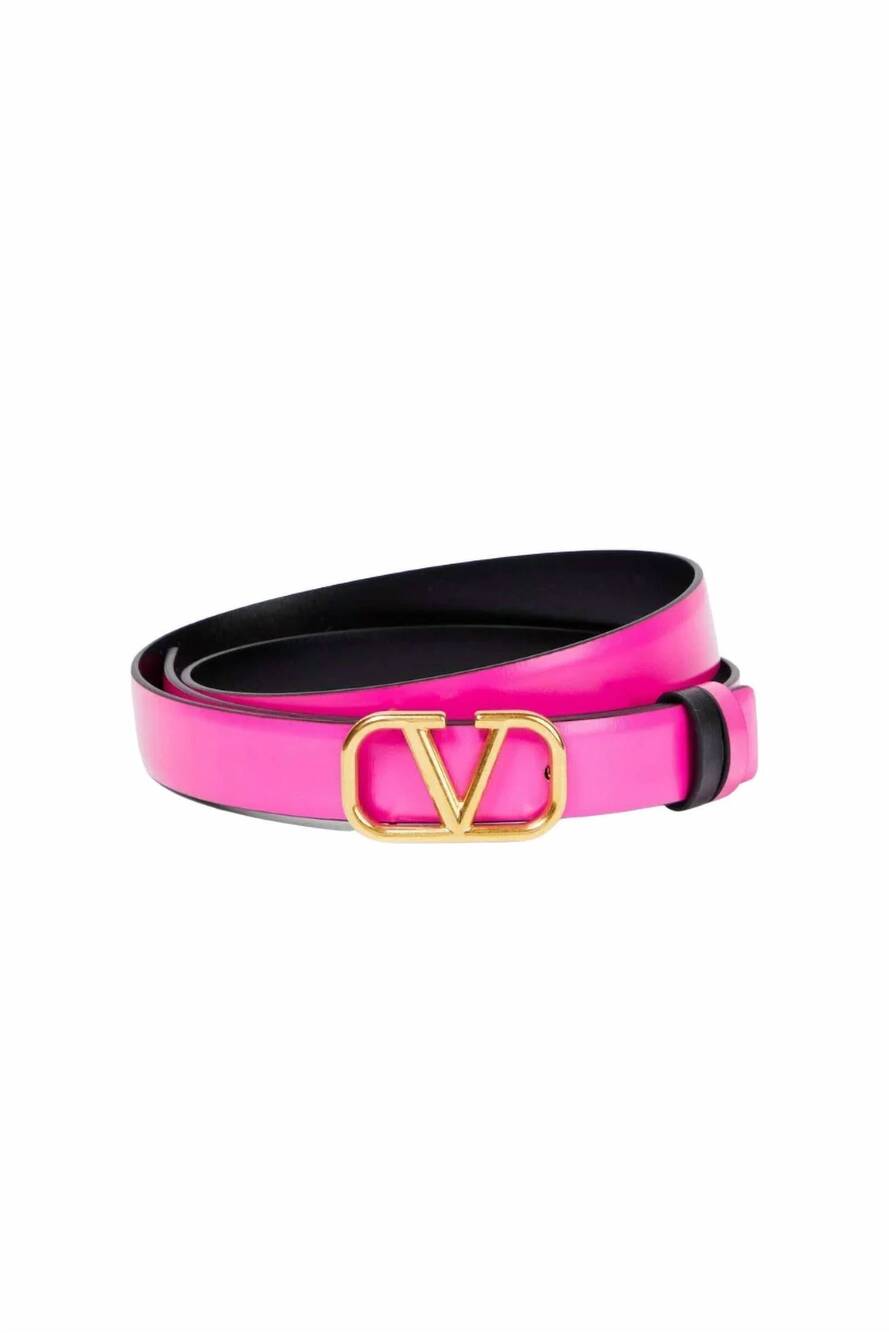NEW VALENTINO GARAVANI women's vlogo signature 20 reversible leather belt in pin